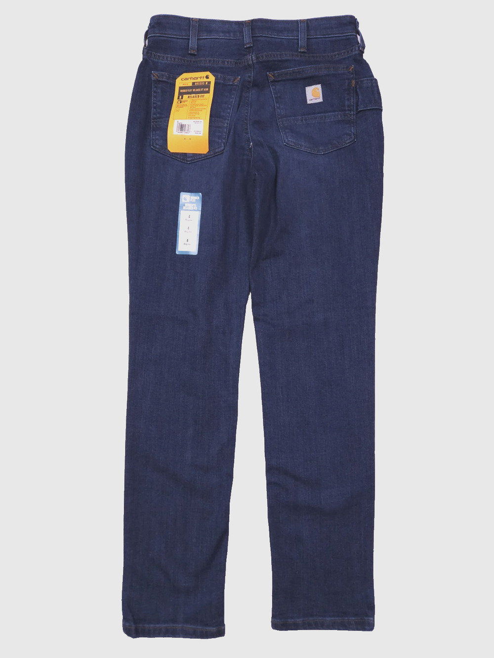 Carhartt Relaxed Fit Jeans Women's Size 4 Blue Dark Wash Stretch bd5383-w